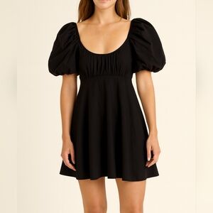 Abercrombie And Fitch Black Puff Sleeve Dress